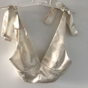 Emrata Champagne Crop Top -Nasty Gal